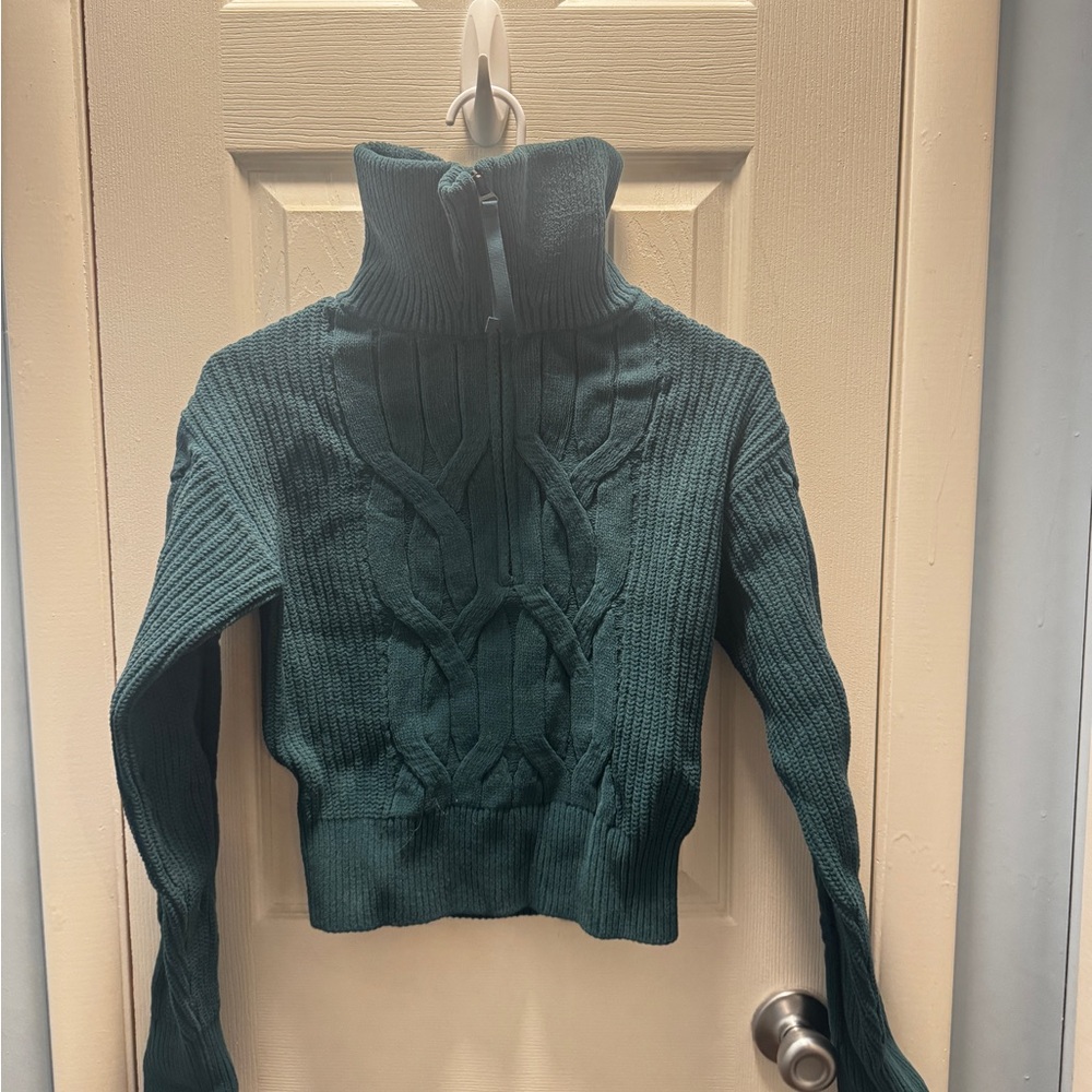 lululemon athletica Teal Cowl Neck Sweater